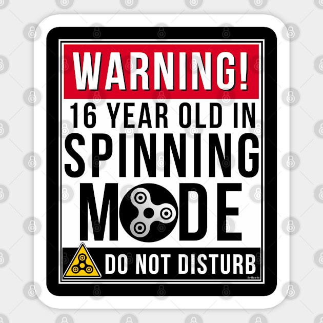 Fidget Spinner 16 Year Old In Spinning Mode Birthday Gift Idea For 16 Sticker by giftideas